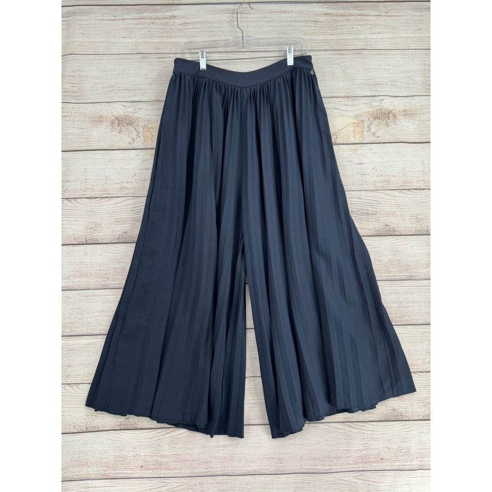 Scotch & Soda Culottes Women Size 2 Navy Blue Pleated Wide Leg Pants